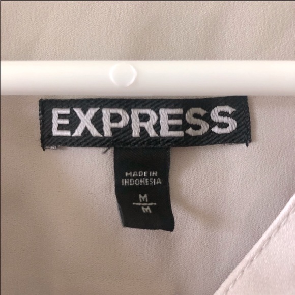 Express Light Beige High Low Blouse - Picture 6 of 7